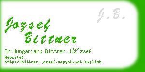 jozsef bittner business card